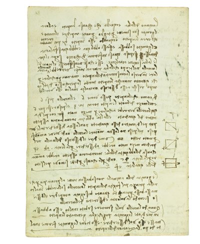 Códice sobre el vuelo de los pájaros, Folio 14 verso de Leonardo da Vinci